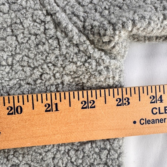 Anian Pecora Recycled Wool Hoodie Womens XXL Heather Grey Full Zip Sherpa Jacket - Picture 5 of 9